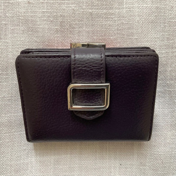 Identity Stronghold Handbags - •Identity Stronghold RFID Plum Leather Tri-Fold French Wallet Unisex  NWOT